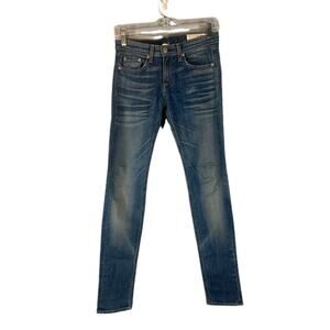 Rag & Bone Blue The Dre Skinny Ankle Casual Classic Denim Jeans Women Sz 25
